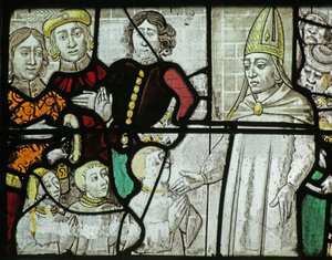 Window depicting St Nicholas rescuing three boys